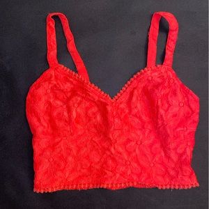 hollister lace crop top